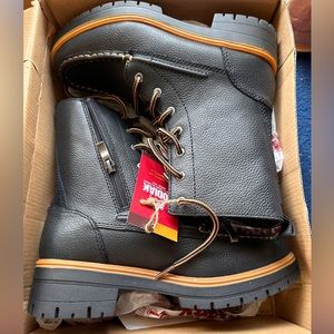 Women’s Black Leather Work Boots